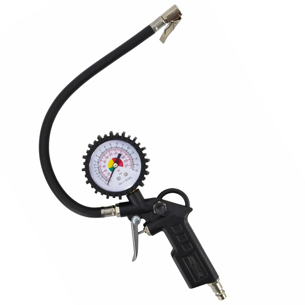 AW Tools Aluminium Tyre Inflating Gun & Gauge