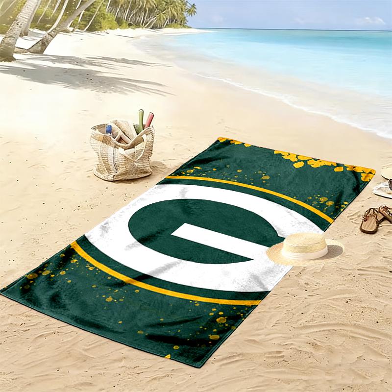 Пляжное полотенце с принтом Green Bay Packers, большое, мягкое, быстросохнущее, для пляжа, кемпинга, плавания