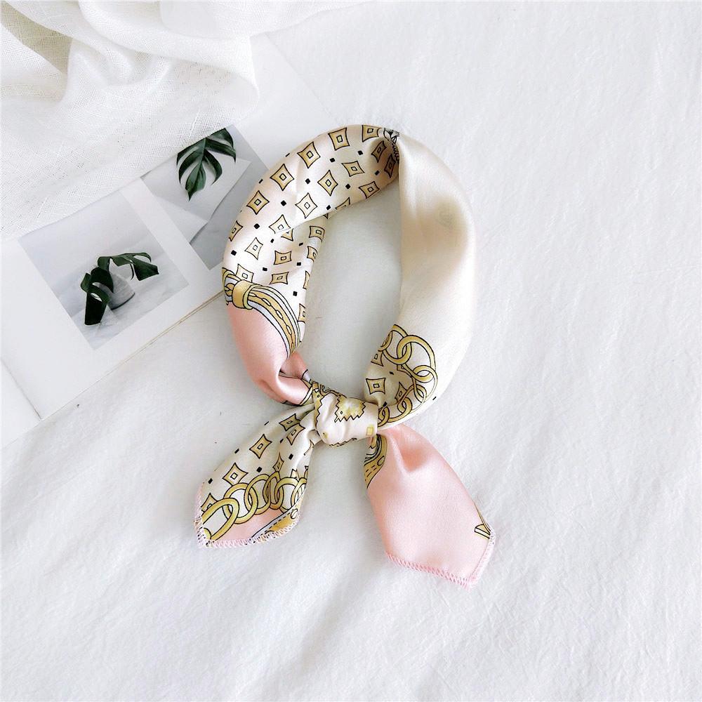 50 шелковых квадратных платков: Универсальные весенне-летние шейные платки для женщин - корейский стиль