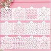 Cookie Stencils for Baking Royal Icing Leaf Stencil Airbrush Flower Hibiscus Vine Rose Stencil Templates for Cake Stencils Decorating Buttercream
