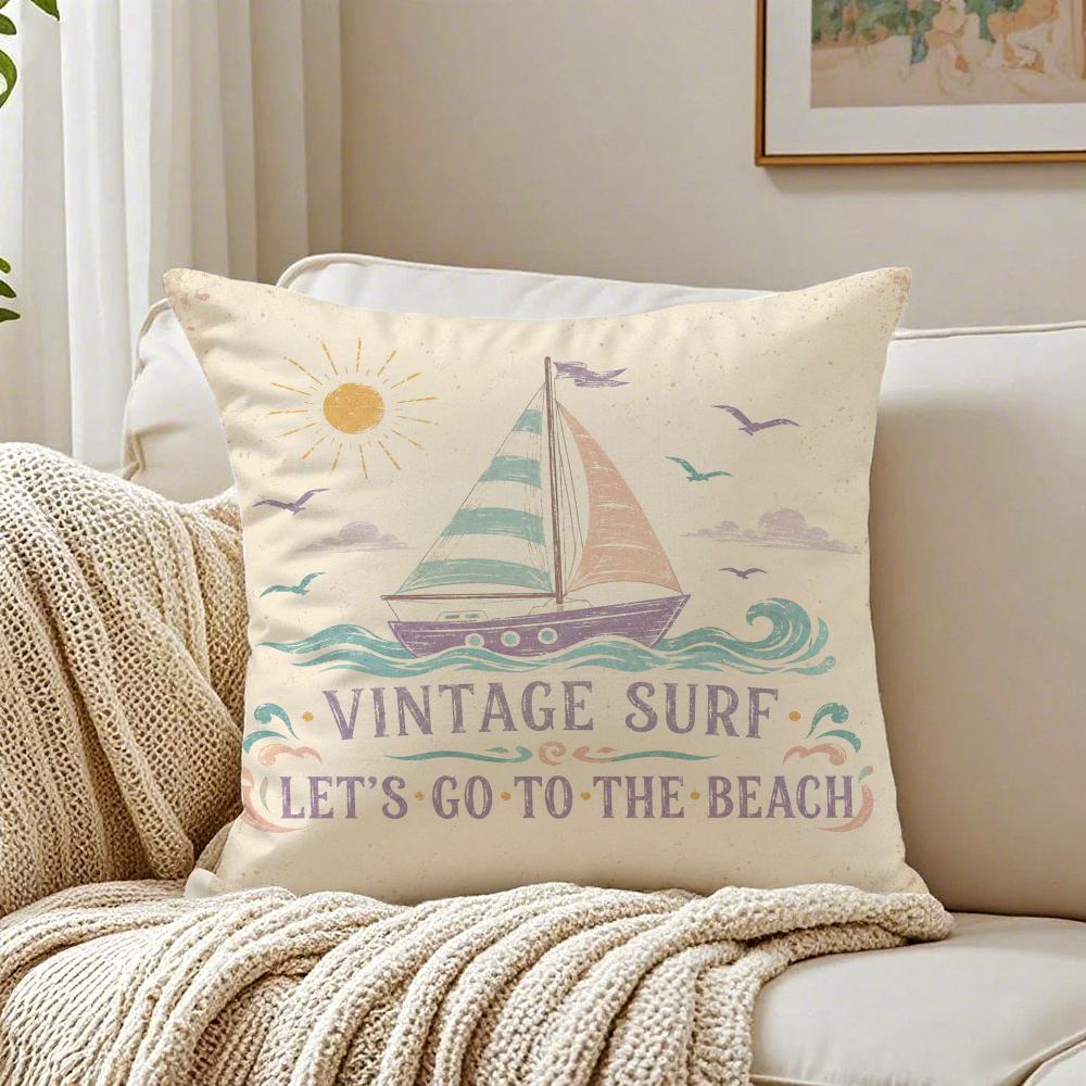 MENTALLY ON VACATION Cushion Cover Breathable Organic Short Plush Pillow Case Machine Washable Wrinkle-Resistant Soft Durable