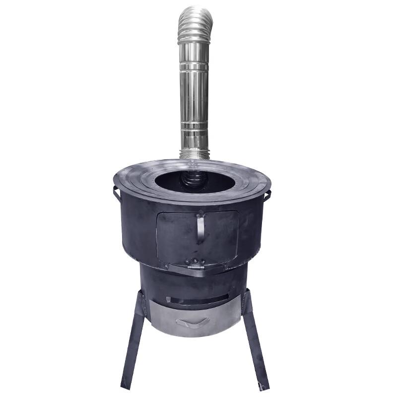 Portable Iron Barrel Wood Burning Stove