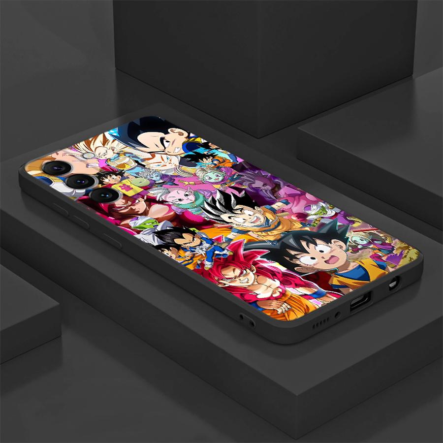 Чехол для Samsung Galaxy A35 A41 A32 A51 A73 A24 A55 A36 A25 A71 A23 A53 A22 A52 A26 A72 Черный Мягкая Накладка на Телефон Dragon Ball Son