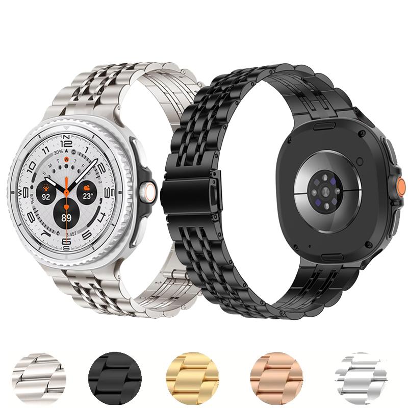 Ремешок из нержавеющей стали для Samsung Galaxy watch 8/8 classic 40мм 44мм 46мм Металлический звеньевой браслет ремешок Galaxy watch 8 Ремешок