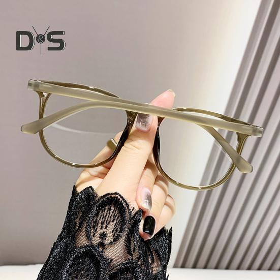 Anti-blue Light Glasses Unisex Retro Small Frame Clear View Strong Hinge Reduce Eye Fatigue Eye Protection Clear Bluelight Glasses Spectacles Office