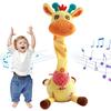 Dancing Talking Giraffe Toy, Stuffed Animal Baby Toy Repeating What You Say, Glowing Musical Giraffe With Children'S Songs Gifts