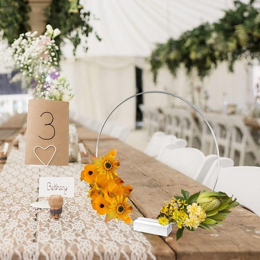 Metal Flower Garland DIY Table Decor Ring Fashion Card Holders  Wedding