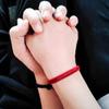 2Pcs Black White Handwoven Couple Bracelet Lightweight Adjustable Rope Friendship Wristbands Birthday Gift
