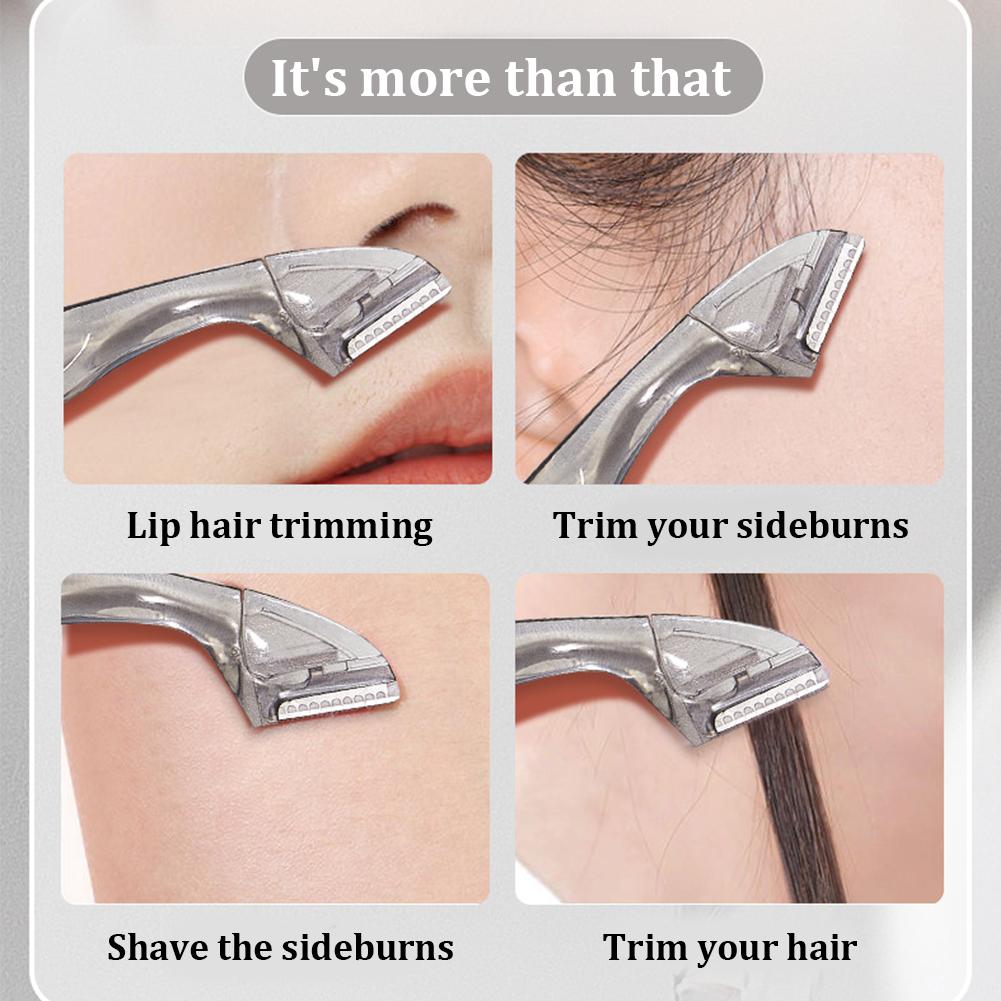 Двусторонний триммер для бровей Macro, устойчивый к царапинам, безопасная бритва для бровей, портативный, моющийся, прочный, инструмент для красоты