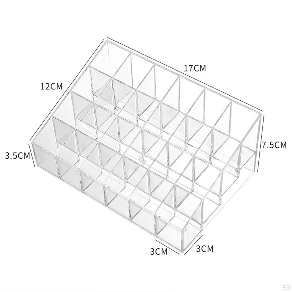 Clear Acrylic Lipstick Organizer for Makeup Storage