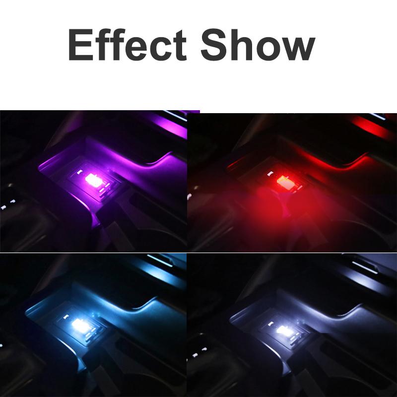 Миниатюрные атмосферные светодиодные лампы для салона автомобиля USB LED Автомобильные огни Светодиодная подсветка для декора салона ПК Подключай и играй Декоративная лампа Освещение потолочных светильников 6