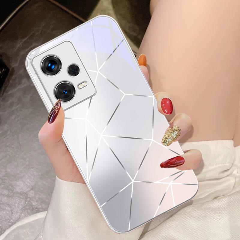 Lingge Dazzling Light Для Xiaomi 14 Ultra 13 Lite Redmi Note 13 11 Pro 12 Plus Poco X6 3 Pro F4 6 GT Чехол для телефона из закаленного стекла