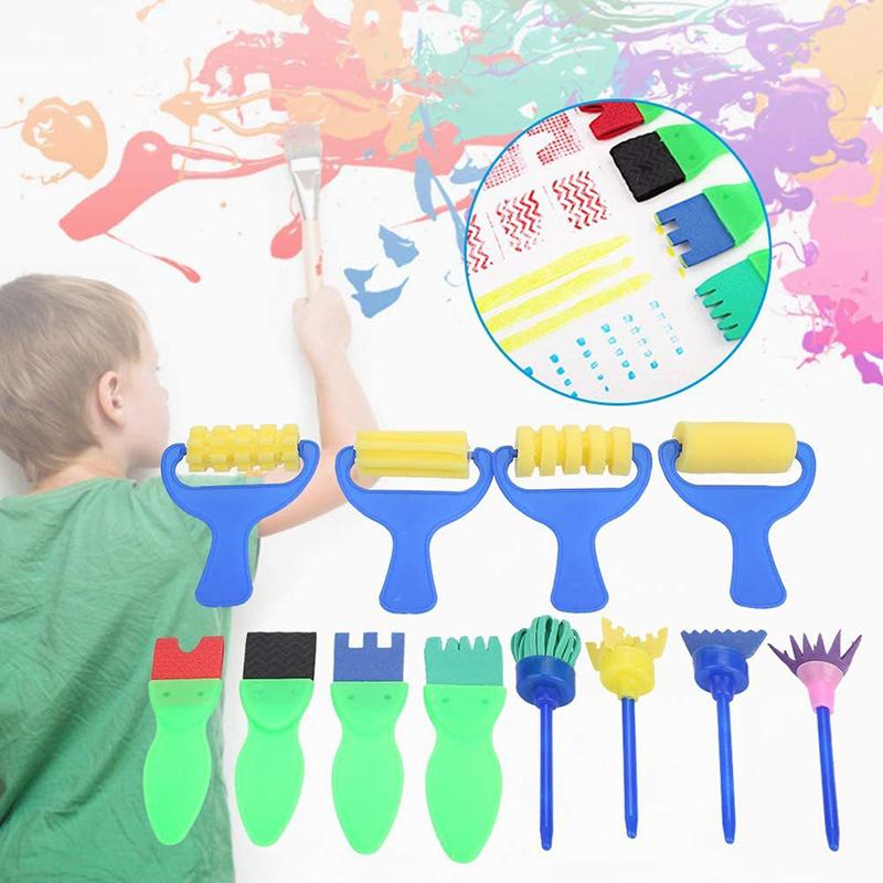 Children Drawing Toy Graffiti Paint Sponges Brush Art Supplies Tools Parent Child Interactive Puzzle Toys Kids Gifts TMZ