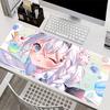 Rubber MousePad H-hololive Shirakami Fubuki Anime Mouse Pad Lock Edge Gamer Extended Desk Mat Gaming Accessories kawaii Mousepad