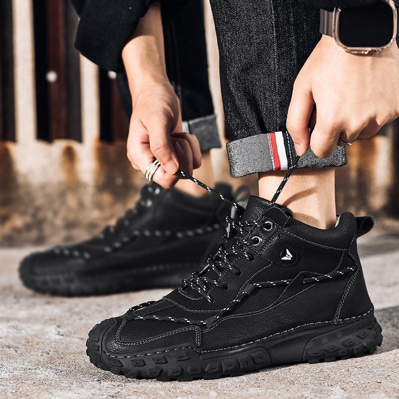 Внешняя торговля всесезонная мужская обувь из хлопка большого размера для осени и зимы, модная обувь для отдыха на открытом воздухе, мужские ботинки из хлопка 2025 года, повседневная обувь