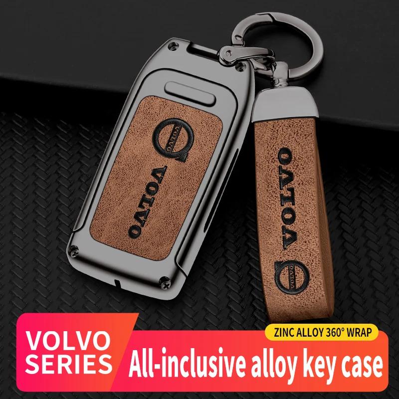 Для Volvo XC40 XC60 XC70 XC90 V40 V60 V70 V90 S40 S60 S80 S90 C70 Автомобильный TPU Цинк-сплав Чехол-сумка для ключей Автомобильный брелок Металлический корпус ключа