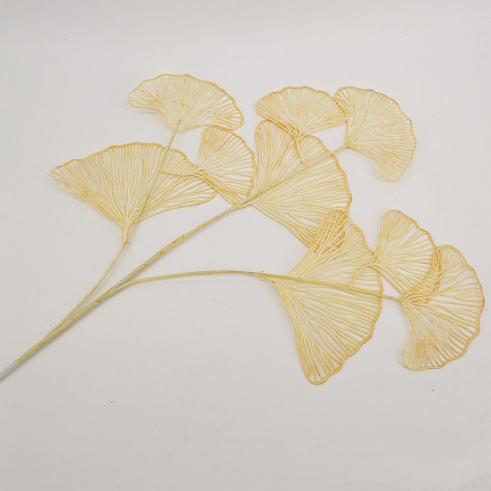 Home Decoration 3-pronged Persian Leaves Fake Flowers Ginkgo Leaf Party Supplies Fan Leaf