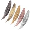 Retro Metal Feather Bookmark Ins Bookmark Feather Pendants Bookmark  Photography Tools