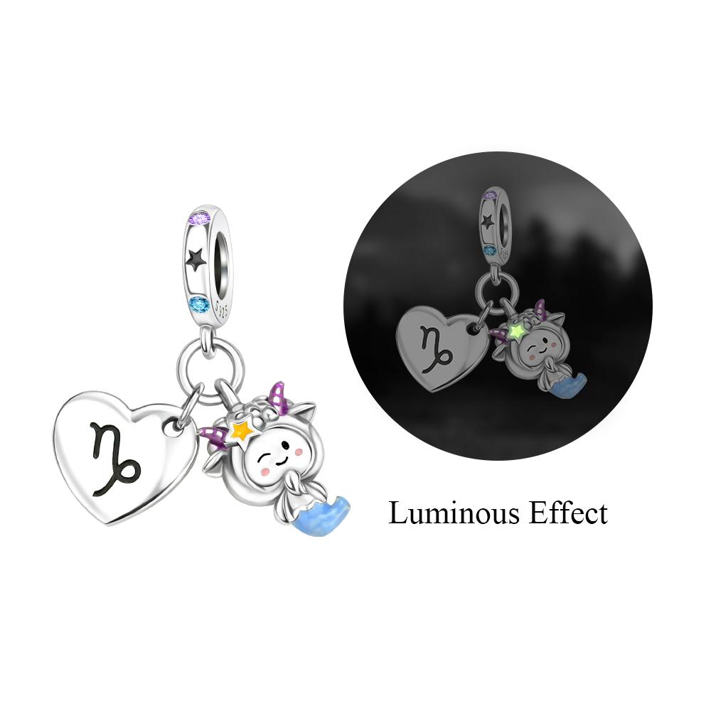 Оригинальные медные шармы, символы удачи, бусины знаков зодиака, светящиеся подвески-звезды, подходят для браслета, DIY, изящные ювелирные изделия, подарок