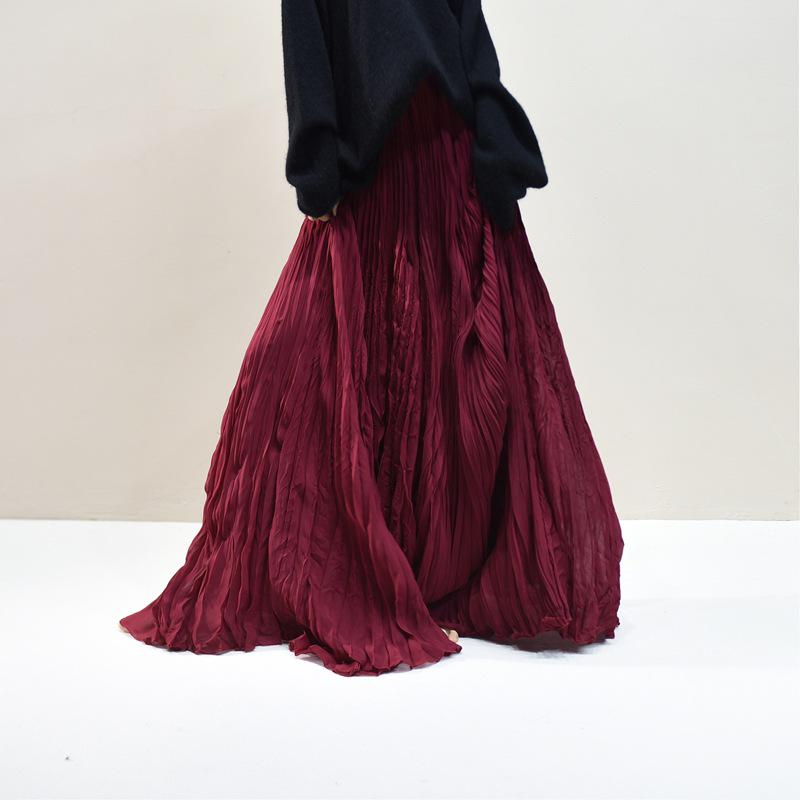 Женская элегантная шифоновая юбка А-силуэта средней длины с подолом шириной 6 метров для Весны/Лета 2025