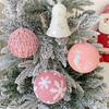 Pink Christmas Hanging Balls Glitter Xmas Tree Ornaments  Party Favors
