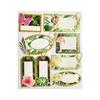 8 Self-adhesive Gift Labels - Tropical - Glitter