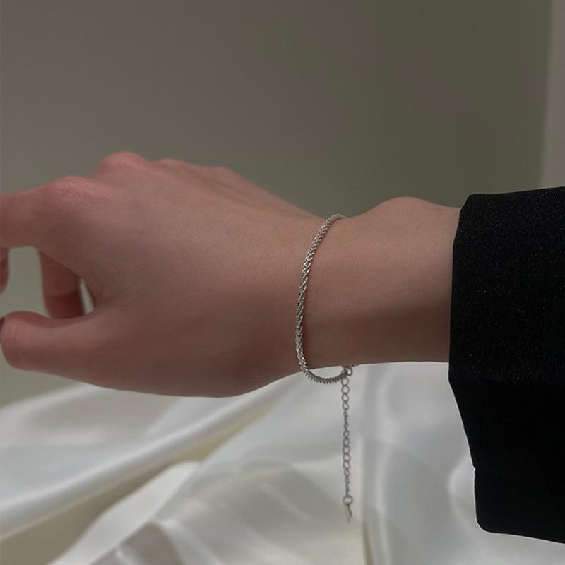 Модный 925 пробы стерлингового серебра сверкающий гипсофила регулируемый браслет для женщин модные ювелирные изделия для свадебного подарка аксессуары