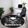 1 шт. Круглый коврик для офиса с логотипом группы Rammstein, Нескользящий, Мягкий и прочный офисный коврик для декора интерьера, Идеально подходит для офиса, Красивое украшение