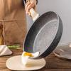 Carote Flat-Bottom Pan, Steak Griddle, Non-Stick Pan, Titanium Pan, for Induction Cooker, 20cm, with Lid, Black
