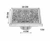 Brass Bathroom Floor Drain Square Shower Sink Drain Strainer with Removable Cover, Carved, Antique