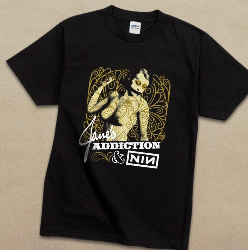 Футболка Nine Inch Nails с Janes Addiction 2009 Концертный тур NINJA NIN S-2XL Унисекс