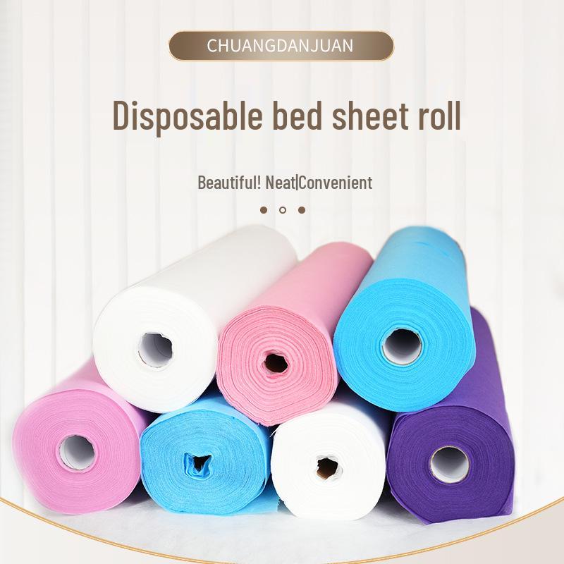 Thickened Non-Woven Waterproof & Oil-Proof Beauty Bed Sheet Roll with Hole for Single Massage Bed