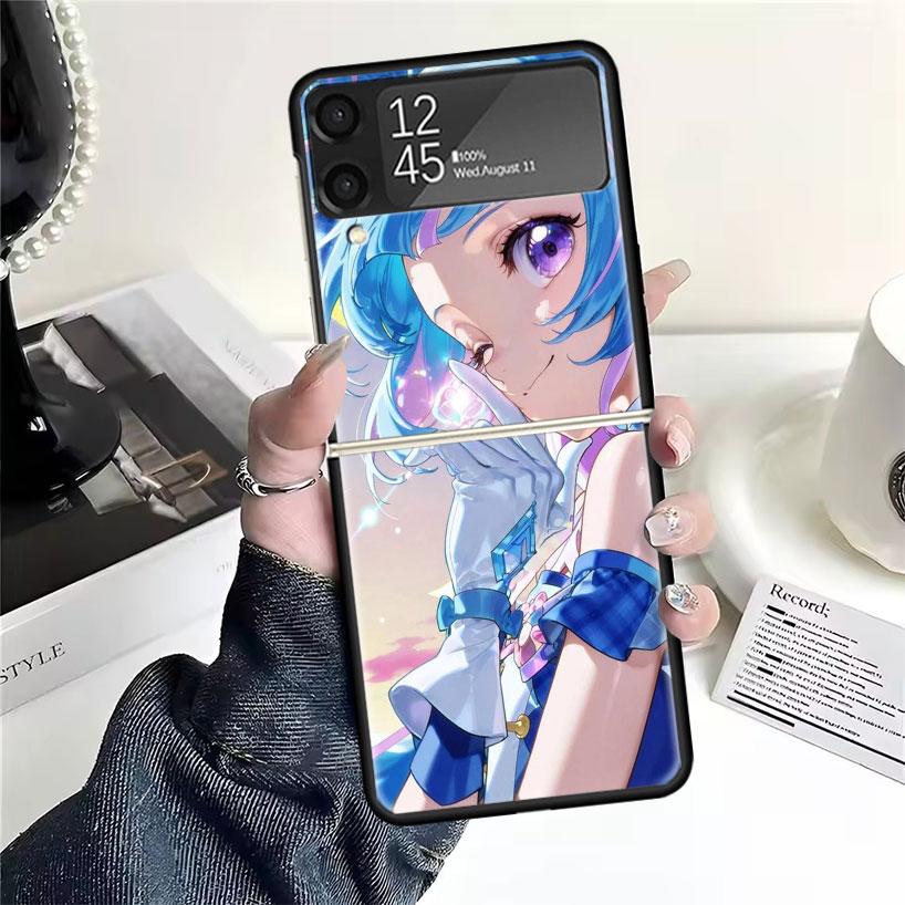 Чехлы Аниме Pretty Cure для Samsung Galaxy Z Flip 4 5 6 7 3 Z Flip7 Flip6 Flip4 Flip5 Flip3 5G Жесткий противоударный чехол Fundas