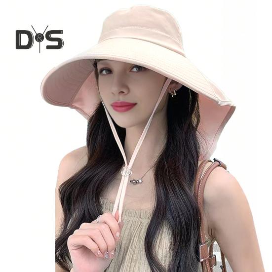 Sun Hat for Men Women Wide Brim UV Protection Bucket Hats with Neck Flap Summer Fishing Hat for Hiking Travel And Outdoors