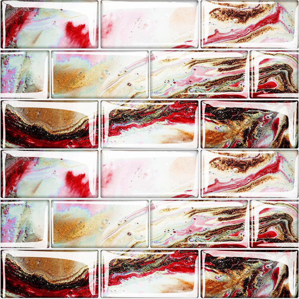 10 шт. 15x15 см DIY мраморные наклейки на стену имитация кирпича украшение для спальни водонепроницаемые самоклеящиеся плиточные обои декор для кухонного шкафа