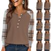 Women's Fashion  Loose Long Sleeve Round Neck Casual Top