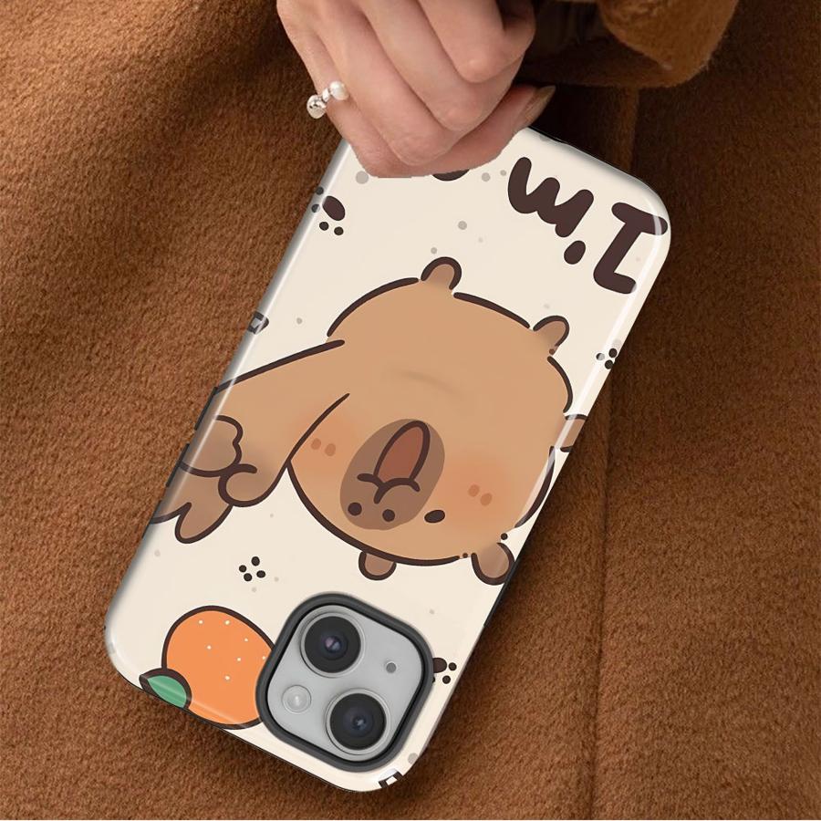 Капибара Милый Мультяшный Мягкий Чехол Capa Чехол для Телефона для Apple iPhone 17 16e 12 15 Air 11 14 Plus 16 Pro Max XS XR 13