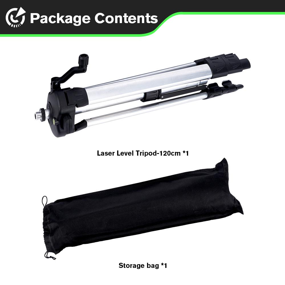 HGLINE Штатив для лазерного уровня 1,2 м, 1,5 м, растягивающийся штатив, подходящий для 5/8-дюймового лазерного уровня, алюминиевый штатив с подъемным рычагом