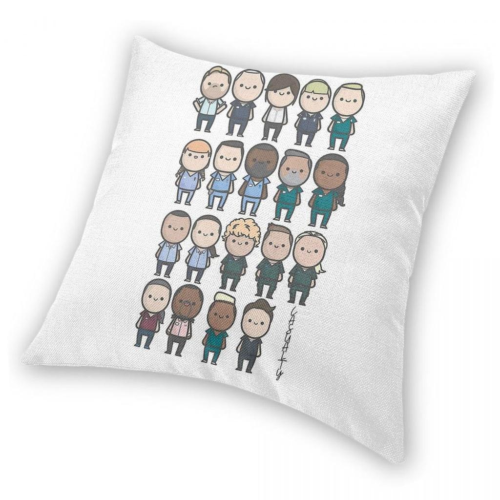 Casualty Cast Square Pillowcase Polyester Linen Velvet Printed Zip Decorative Throw Pillow Case Sofa Cushion Cover