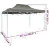 VidaXL Folding Pop-Up Tent 3x4.5 M Anthracite Garden Gazebo Pavilion 44969