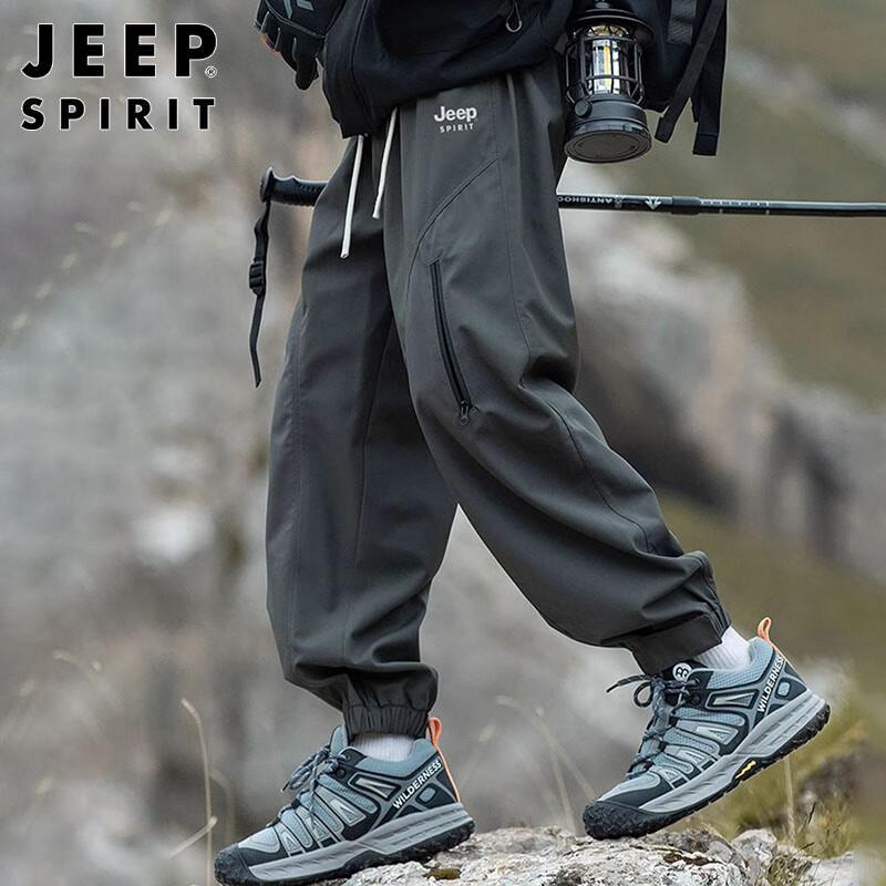 JEEP SPIRIT Men's Thickened Outdoor Functional Cargo Trousers