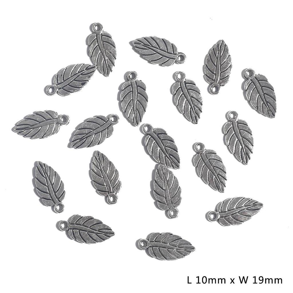 10-50pcs 10 Styles Metal Zinc Alloy Leaves Charms Fit Jewelry Pendant Charms Makings