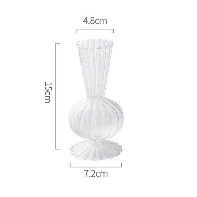 Скандинавская стеклянная ваза для украшения дома, аксессуары, Ins, прозрачная гидропонная бутылка для растений, декор для гостиной, свадебного стола, вазы