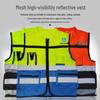High-Visibility Reflective Mesh Vest for Construction and Night Cycling