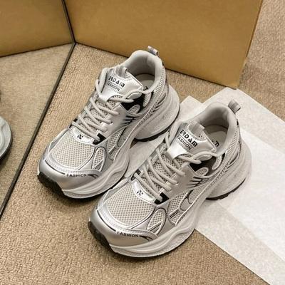 Мода 2024 года, новые массивные кроссовки, фирменный дизайн, спортивная обувь, женская черная повседневная обувь, женские кроссовки, размер 36-44