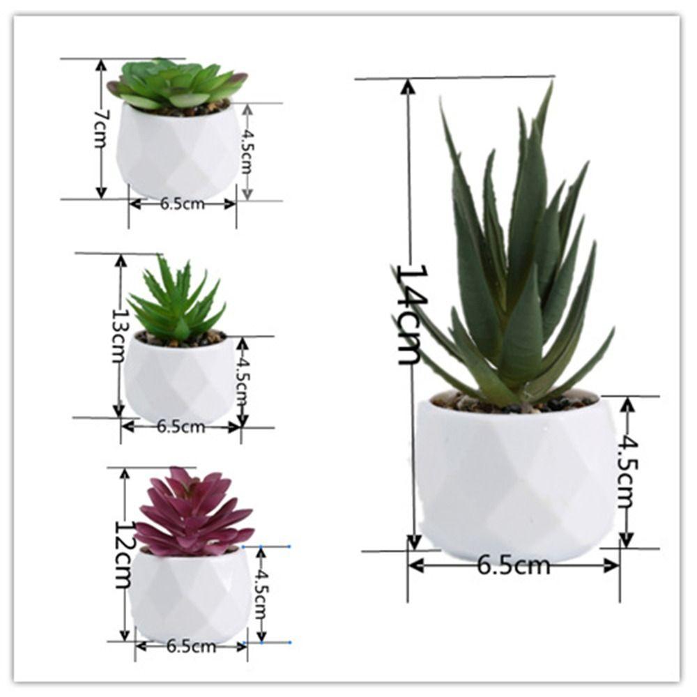 Evergreen Artificial Succulent Cactus Small Potted Plants Mini Bonsai Plants  Home