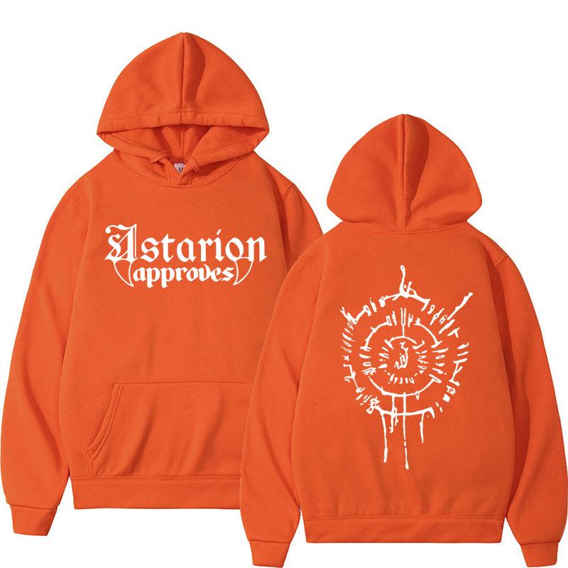 Astarion Approves Graphic Hoodies Men Women Casual Harajuku Fashion Oversized Sweatshirt Pullover Baldurs Gate 3 Fan Streetwear
