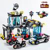SWAT Police Station Military City Model Set Building Blocks Prison Moto Car Policeman Team Figures Toys for Kids Birthday Gift