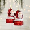 2PCS Santa Clause Xmas Ornament Ball Plastic Xmas Baubles Christmas Tree Ornament  Scene Making
