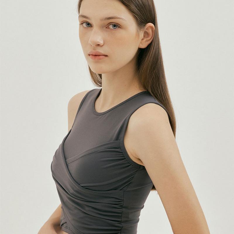 Новая короткая спортивная майка, женская футболка без рукавов, топ для фитнеса, тонкий крестик, включая нагрудник, одежда для йоги